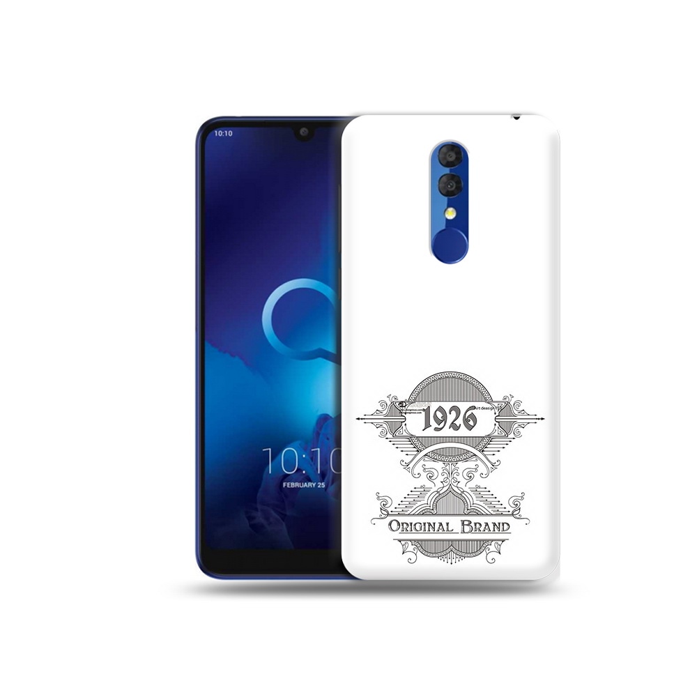 

Чехол MyPads Tocco для Alcatel 3L 5039D (2019) логотип черно белый (PT227139.667.446), Прозрачный, Tocco