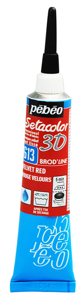 Pebeo с опухающим эффектом Setacolor 3D 20 мл красный бархат