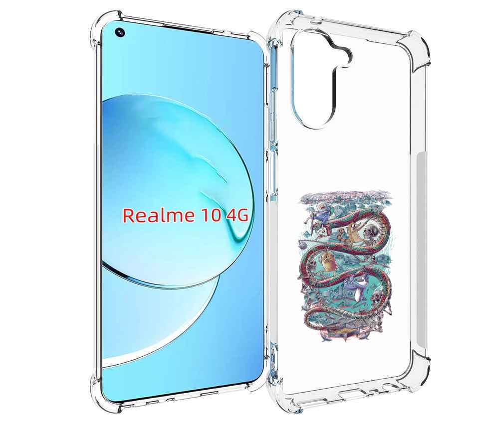 

Чехол MyPads время приключений страшилка для Realme 10, Прозрачный, Tocco