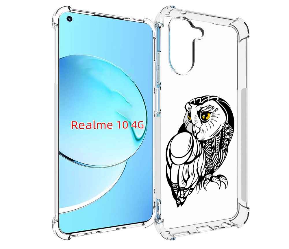 

Чехол MyPads сова-красотка для Realme 10, Прозрачный, Tocco