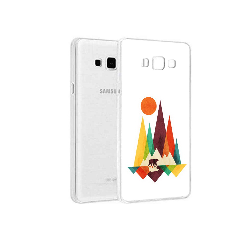 

Чехол MyPads Tocco для Samsung Galaxy A5 (2015) нарисованные горы с медведем, Прозрачный, Tocco