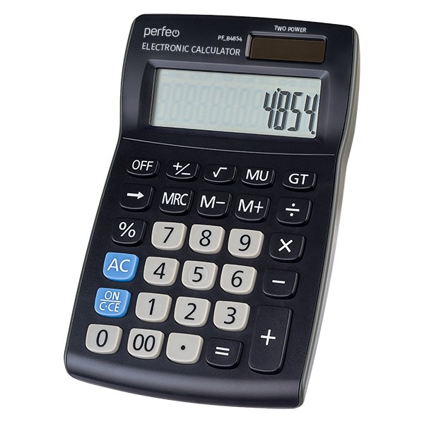 Калькулятор Perfeo PF_B4854, бухгалтерский, 12-разр., черный