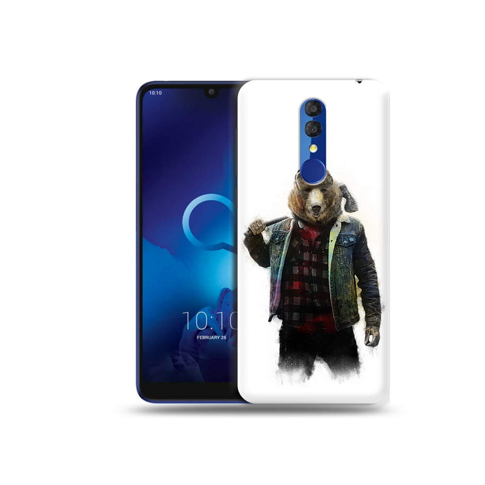 

Чехол MyPads Tocco для Alcatel 3L 5039D (2019) медведь с топором (PT227139.667.469), Прозрачный, Tocco