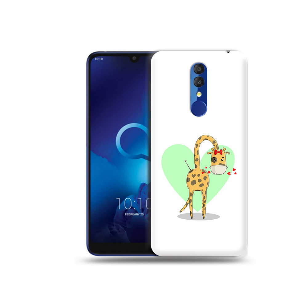 

Чехол MyPads Tocco для Alcatel 3L 5039D (2019) Влюбленный жираф 14 февраля, Прозрачный, Tocco