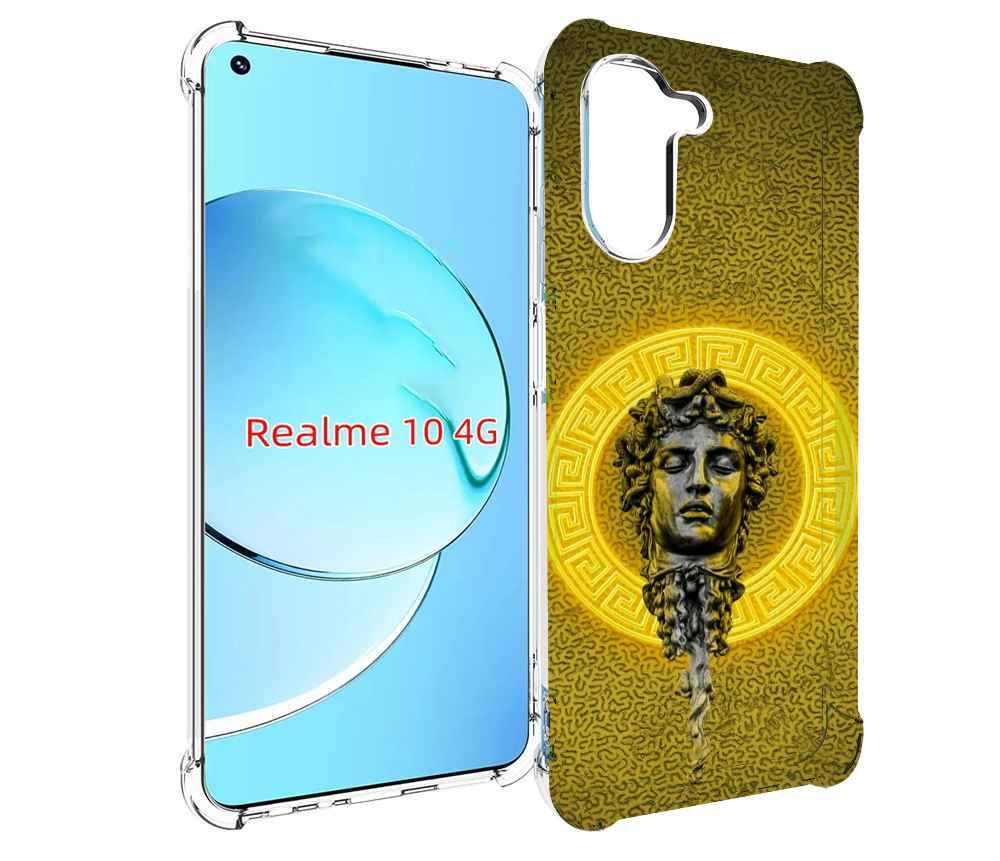 

Чехол MyPads статуя версачи для Realme 10, Прозрачный, Tocco