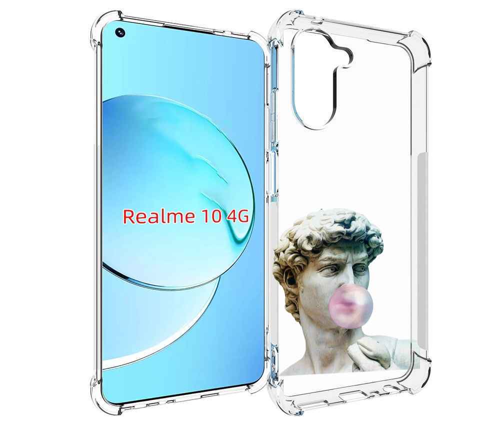

Чехол MyPads статуя-с-жвачкой для Realme 10, Прозрачный, Tocco