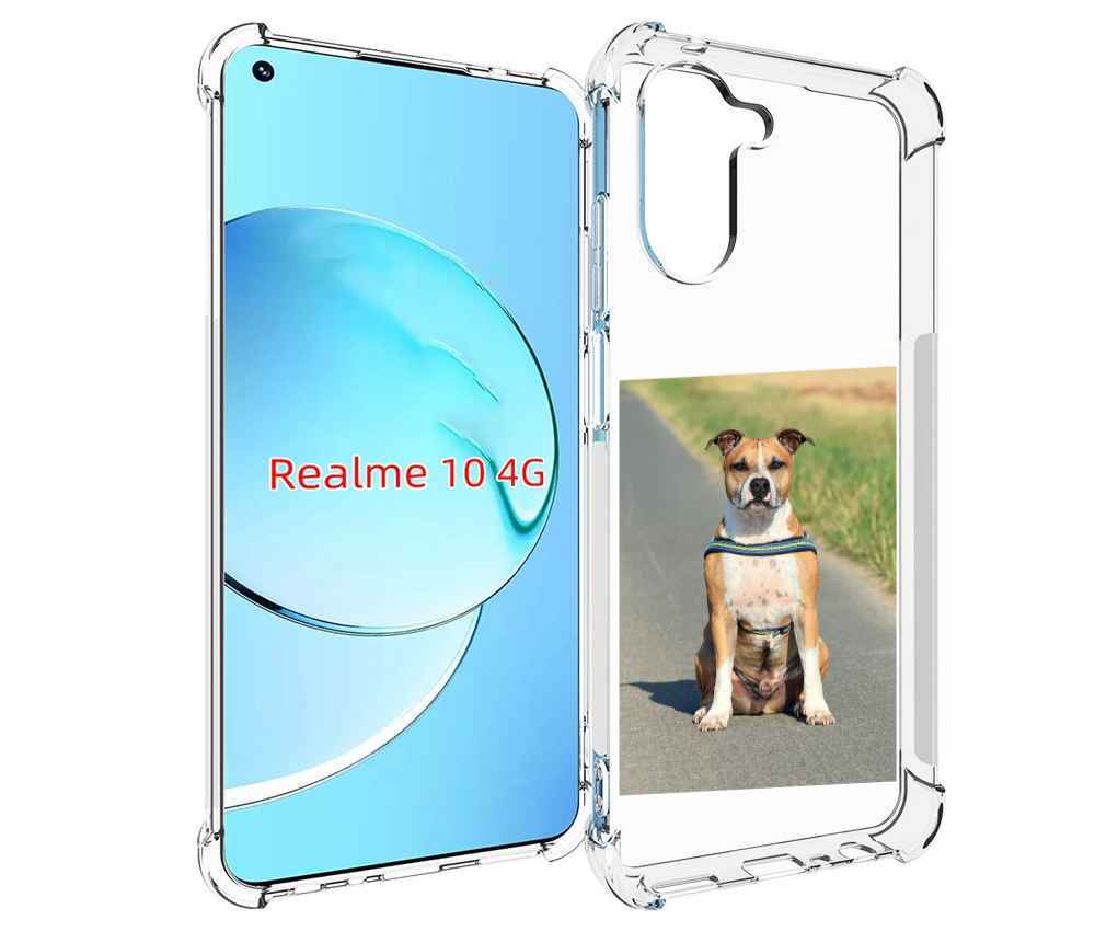 

Чехол MyPads стаффорд терьер для Realme 10, Прозрачный, Tocco