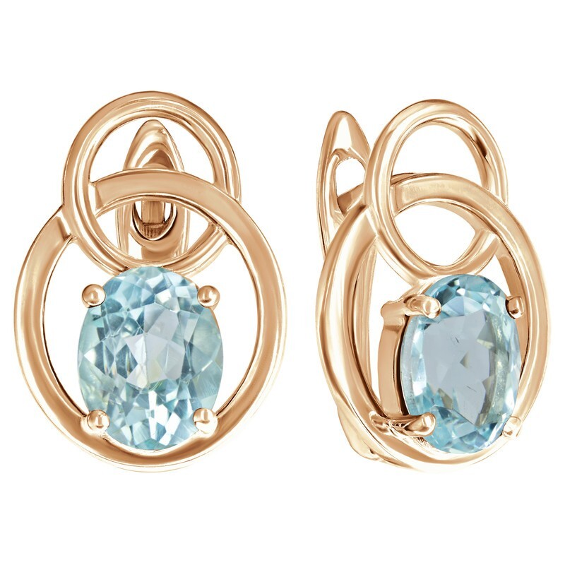 

Серьги из серебра с топазом LAZURIT-ONLINE 8402PG, 8402PG