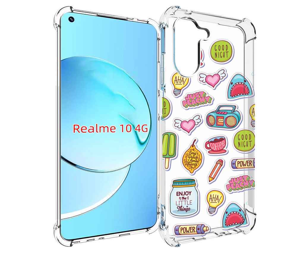 

Чехол MyPads стикер-пак для Realme 10, Прозрачный, Tocco
