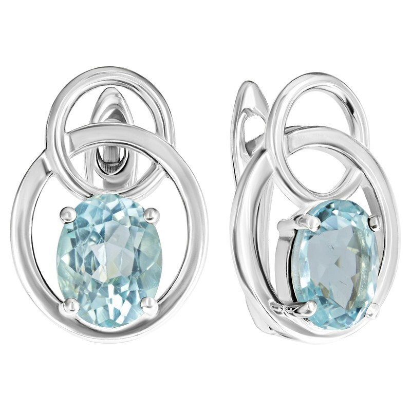 

Серьги из серебра с топазом LAZURIT-ONLINE 8402WR, 8402WR