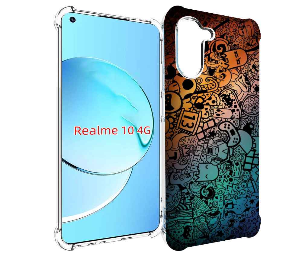 

Чехол MyPads стикеты в тени для Realme 10, Прозрачный, Tocco