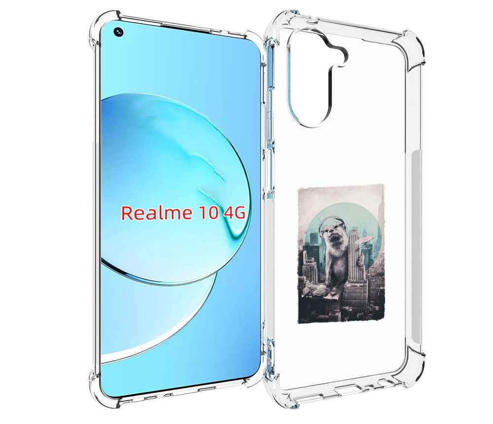 

Чехол MyPads выдра в городе для Realme 10, Прозрачный, Tocco