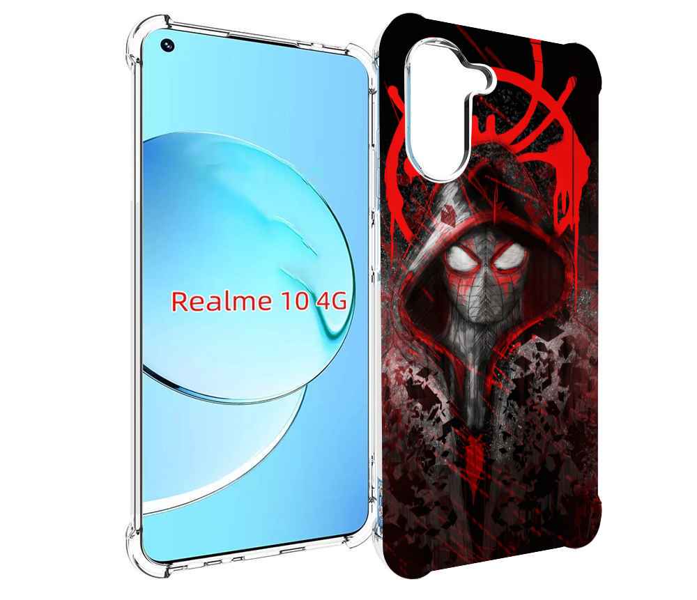 

Чехол MyPads страшный человек паук мужской для Realme 10, Прозрачный, Tocco