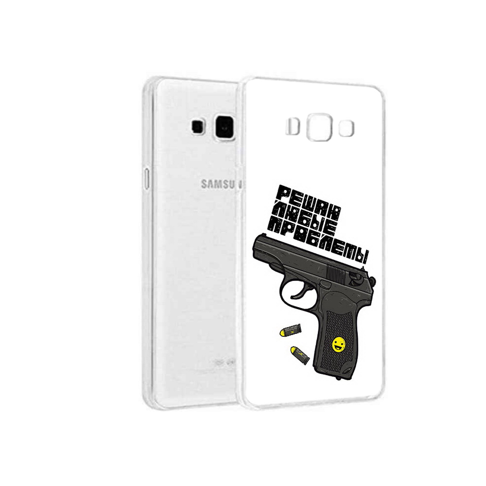 

Чехол MyPads Tocco для Samsung Galaxy A5 (2015) пистолет против проблем, Прозрачный, Tocco