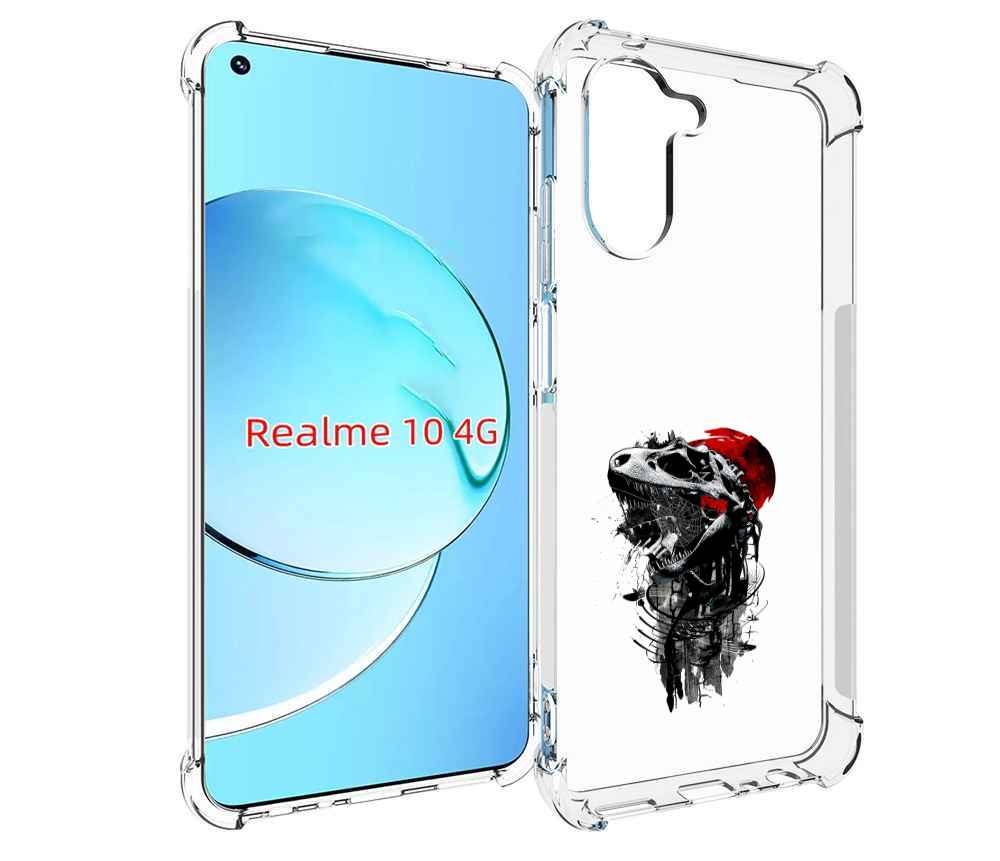 

Чехол MyPads вымерший динозавр для Realme 10, Прозрачный, Tocco