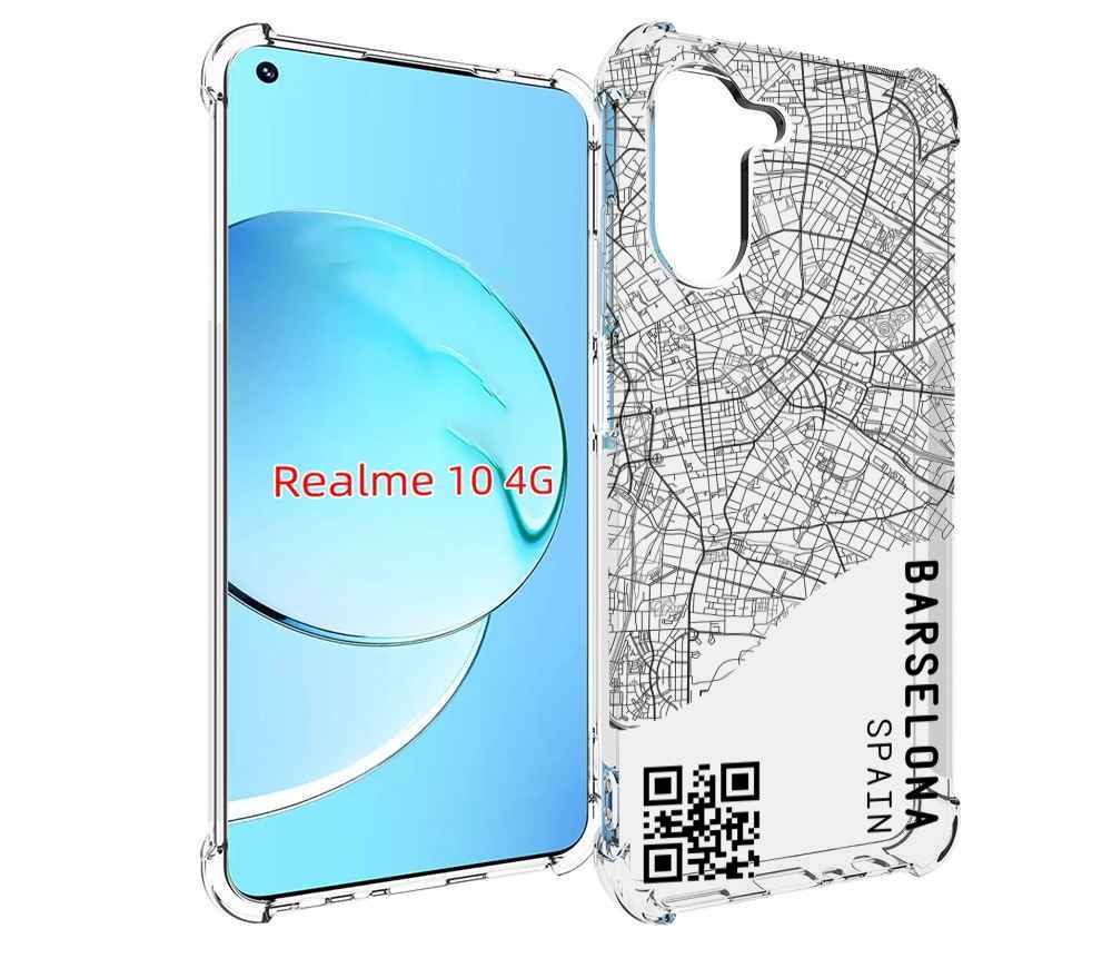 

Чехол MyPads схема-барселона для Realme 10, Прозрачный, Tocco