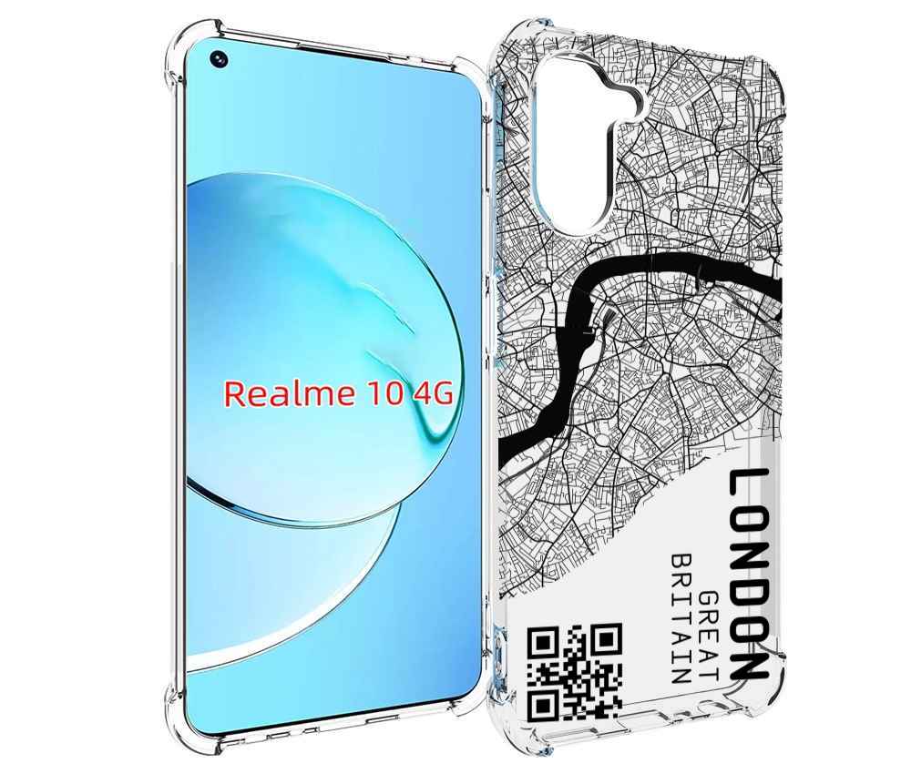 

Чехол MyPads схема-лондон для Realme 10, Прозрачный, Tocco