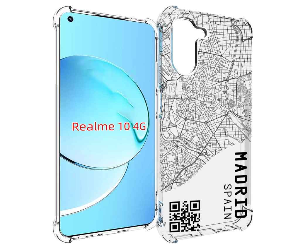 

Чехол MyPads схема-мадрид для Realme 10, Прозрачный, Tocco