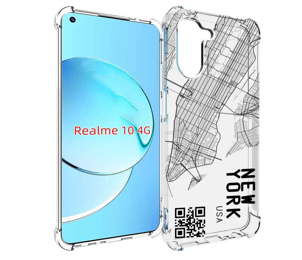 

Чехол MyPads схема-нью-йорк для Realme 10, Прозрачный, Tocco