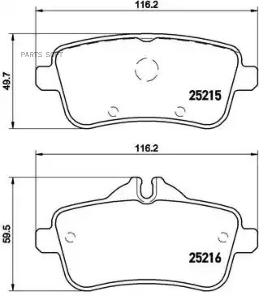 

Тормозные колодки brembo задние P50101