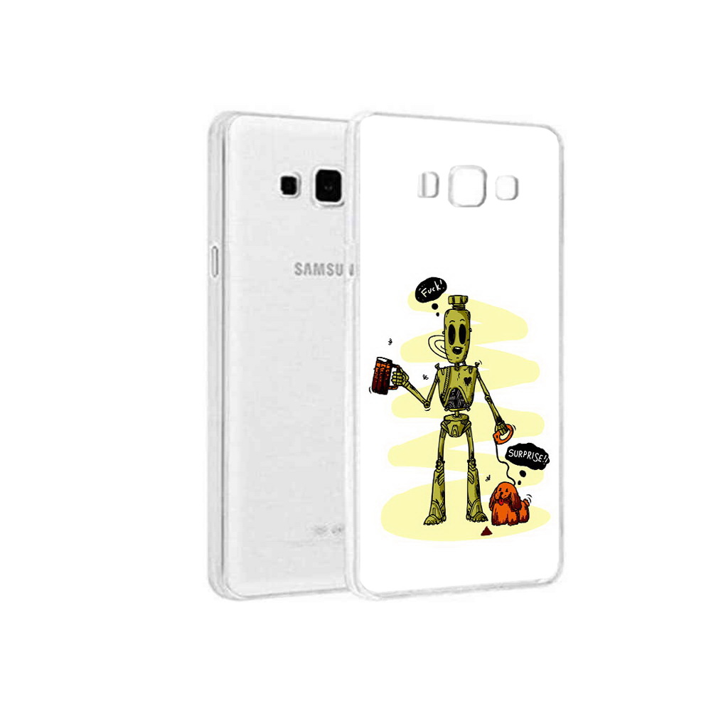 

Чехол MyPads Tocco для Samsung Galaxy A5 (2015) прикольный робот, Прозрачный, Tocco