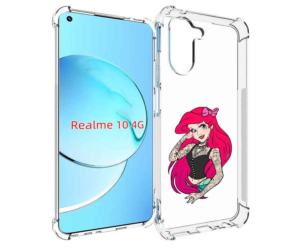 

Чехол MyPads татуированная-принцесса женский для Realme 10, Прозрачный, Tocco
