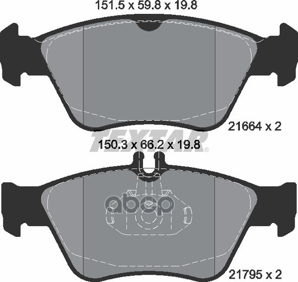 

Тормозные колодки Textar 2166404