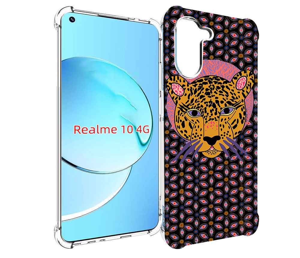

Чехол MyPads тигр-в-глазах для Realme 10, Прозрачный, Tocco