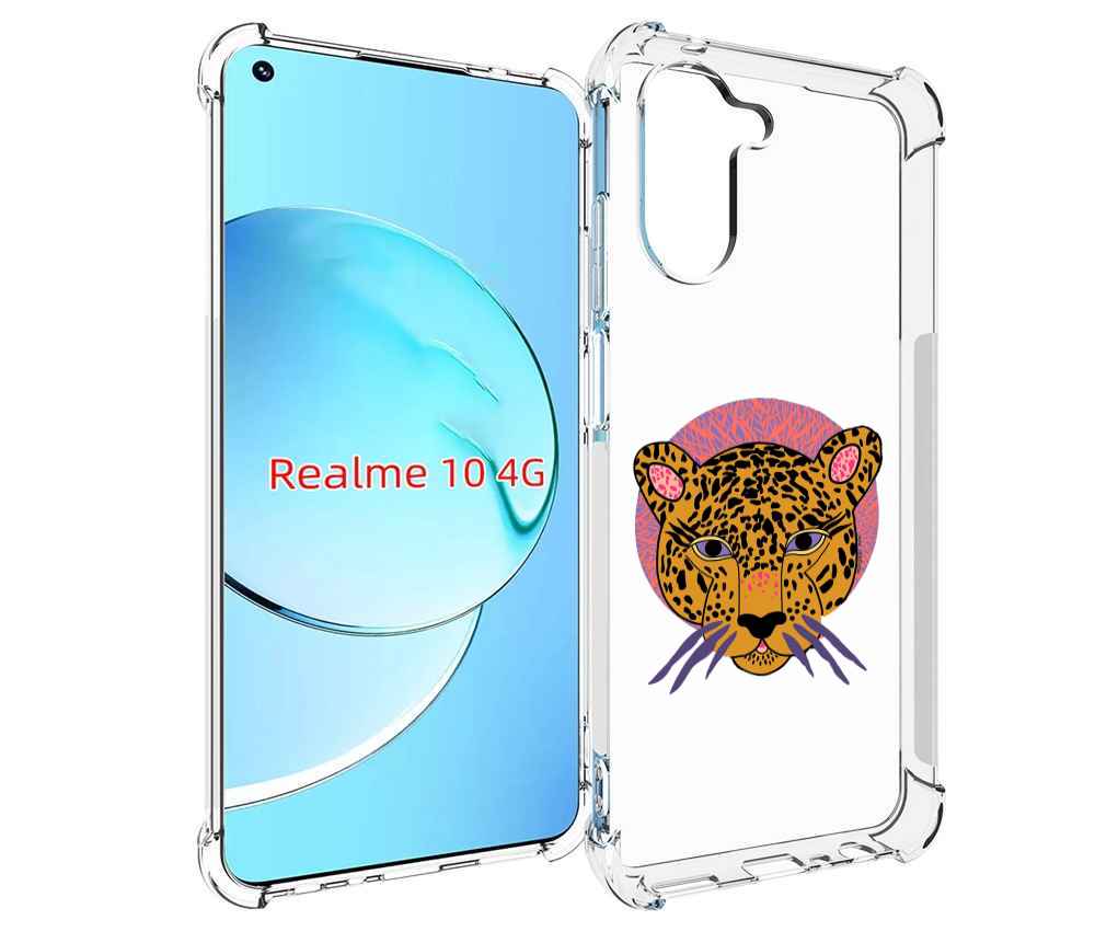 

Чехол MyPads тигр-в-кругу для Realme 10, Прозрачный, Tocco