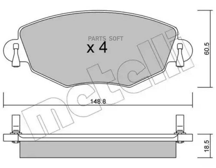 

Тормозные колодки METELLI 22-0318-0