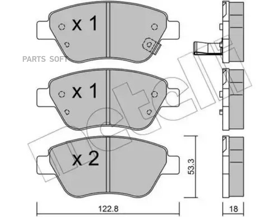 

Тормозные колодки METELLI 22-0321-2