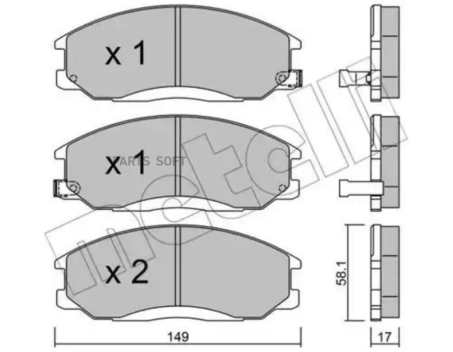 

Тормозные колодки METELLI 22-0364-0