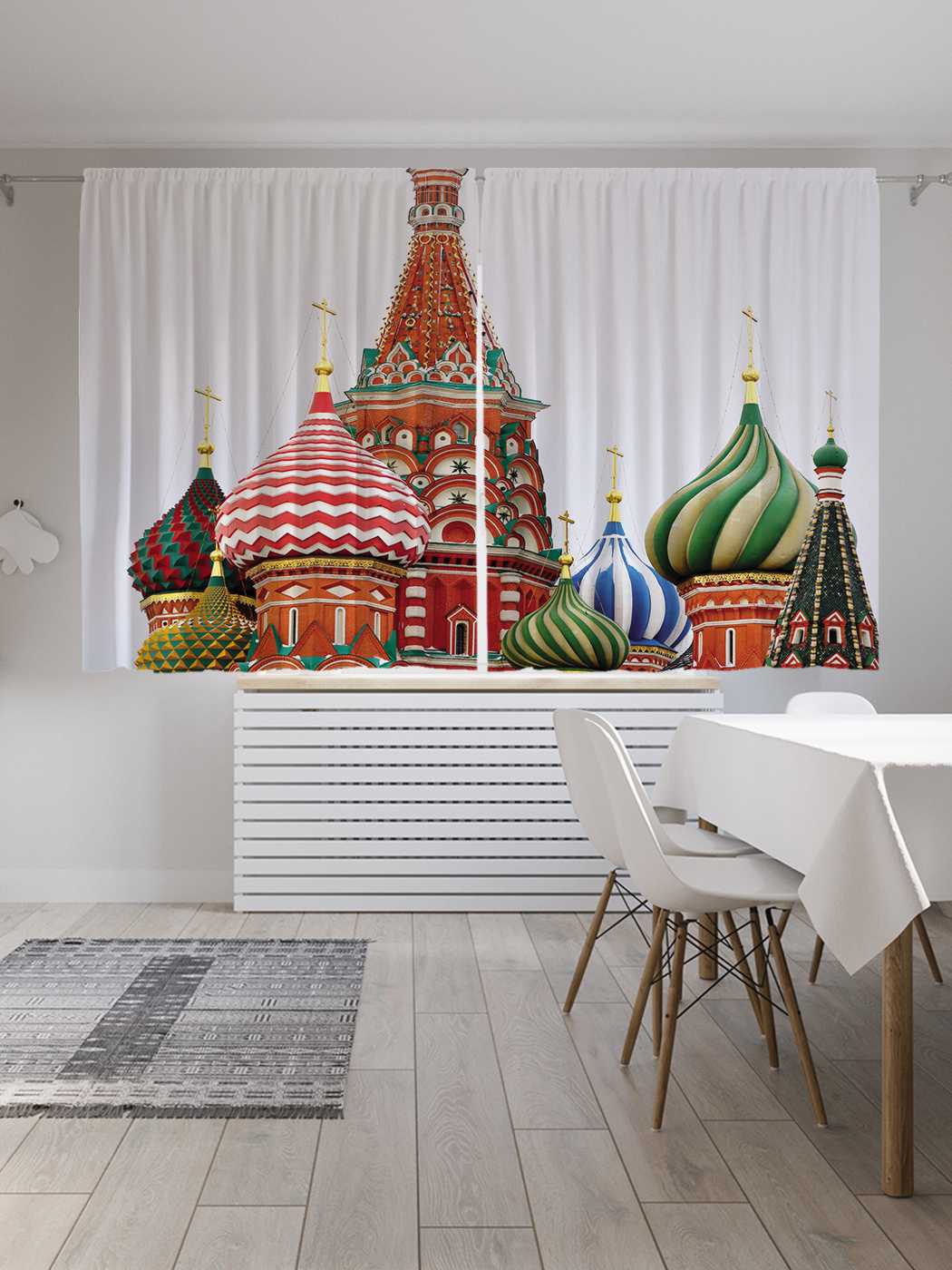 

Классические шторы JoyArty "Храм Василия Блаженного", Oxford DeLux, 2 полотна 145x180 см, Храм Василия Блаженного