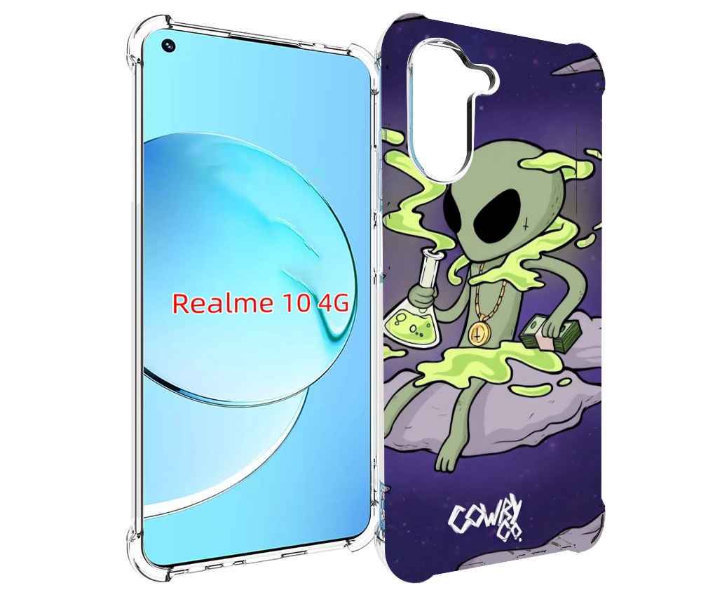 

Чехол MyPads токсичный инопланетянин для Realme 10, Прозрачный, Tocco