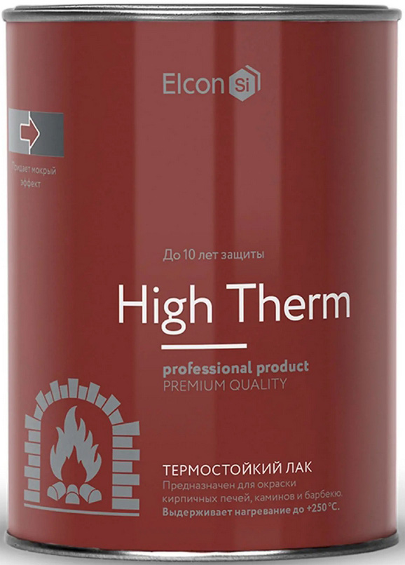 

ELCON Термостойкий лак для печей и каминов (1л), Прозрачный