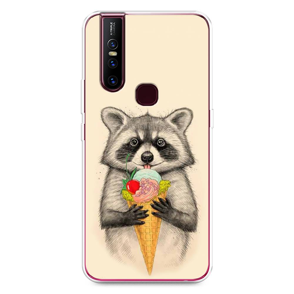 

Чехол Awog на Vivo V15 "Енот с мороженым", Разноцветный, 261050-10