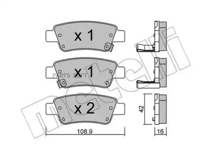 

Тормозные колодки METELLI 22-0790-0