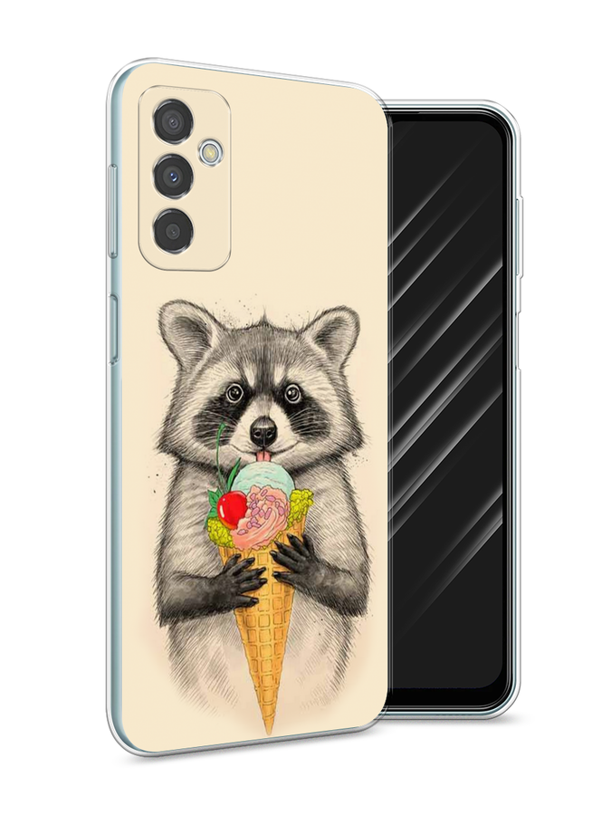 

Чехол Awog на Samsung Galaxy M23 5G / Самсунг M23 5G "Енот с мороженым", Разноцветный, 2105550-10