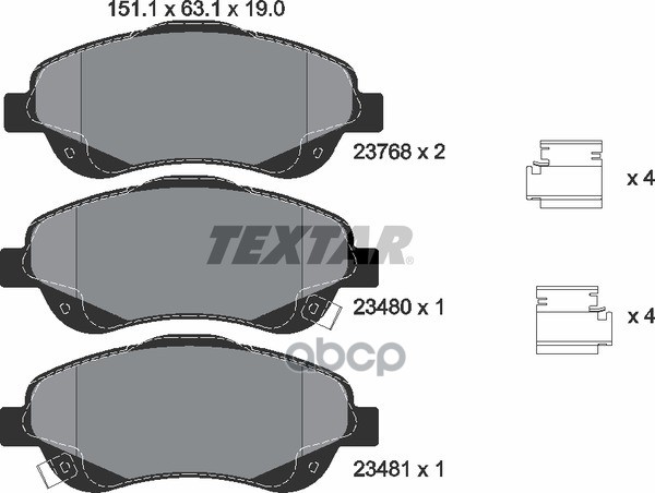 

Тормозные колодки Textar 2376802