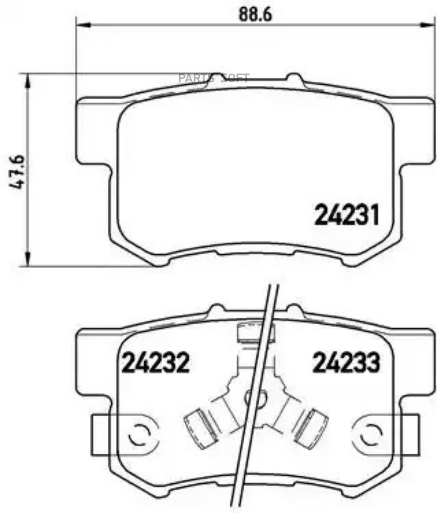 

Тормозные колодки brembo P28051