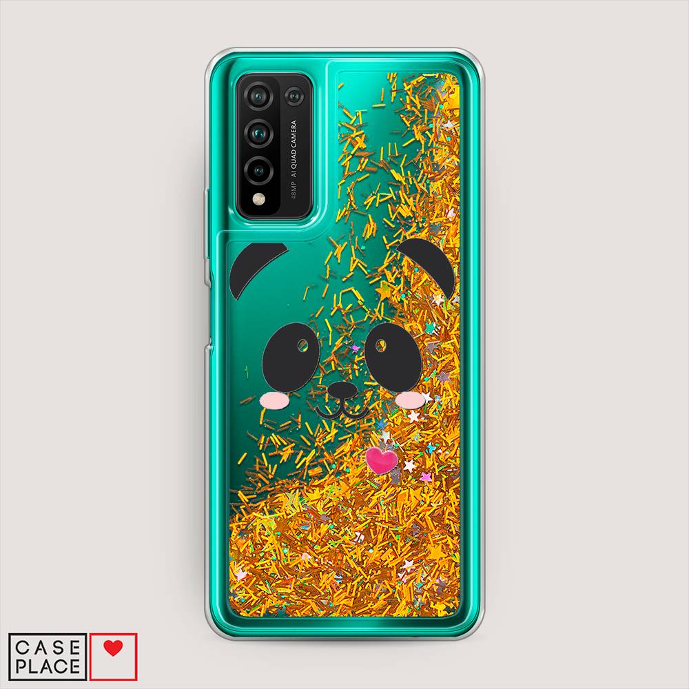 

Чехол Awog на Honor 10X Lite "Влюбленный панда контур", Черный, 6104690-1