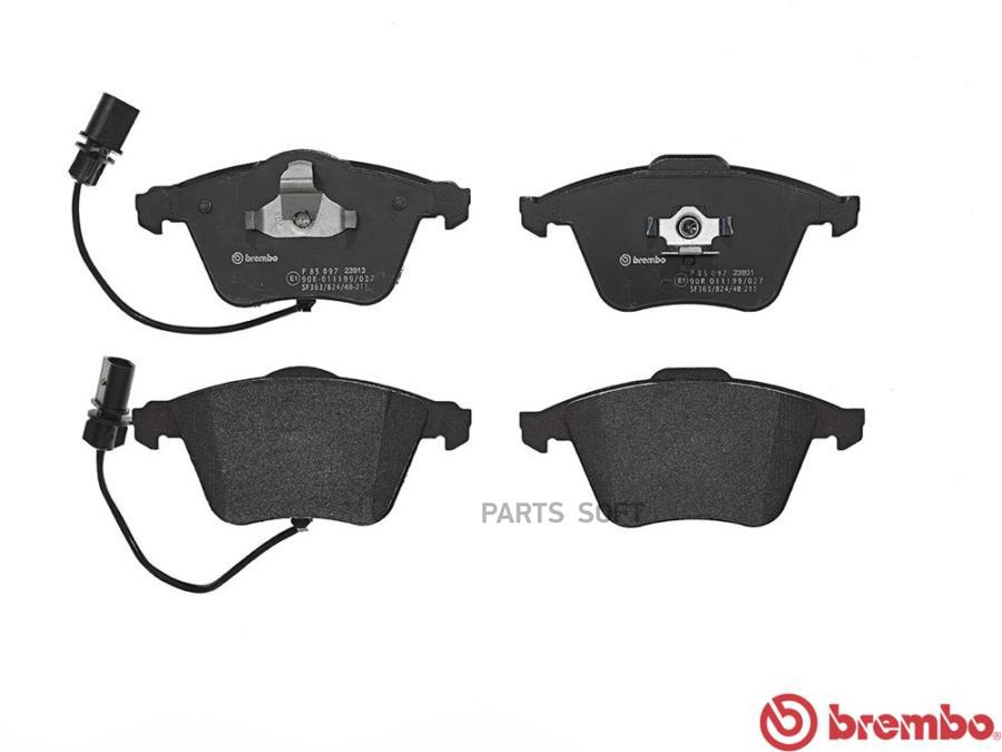 

Тормозные колодки brembo пеердние с датчиком для Audi A6 Allroad 04- P85097