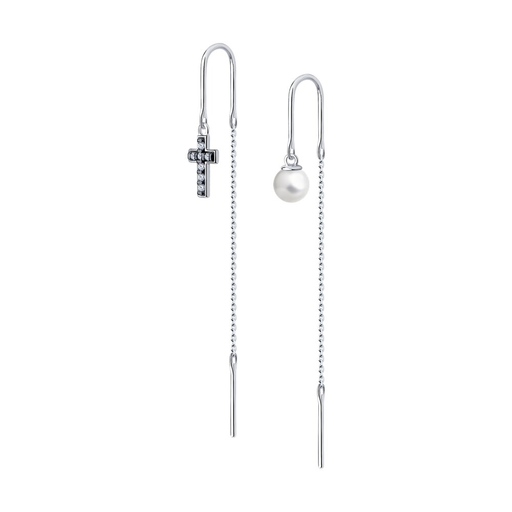 

Серьги из серебра с жемчугом Diamant 94-323-01500-1, 94-323-01500-1