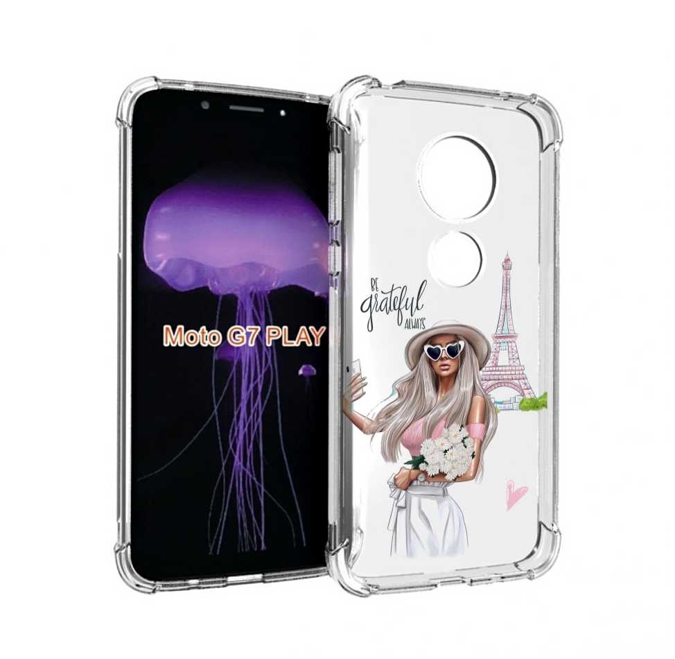 

Чехол MyPads Селфи-в-Париже женский для Motorola Moto G7 Play, Прозрачный, Tocco