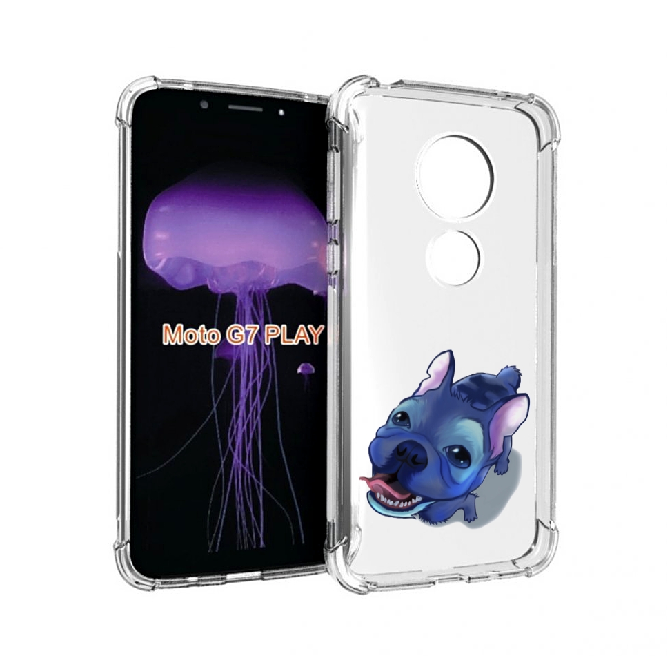 

Чехол MyPads Синий Пес для Motorola Moto G7 Play, Прозрачный, Tocco