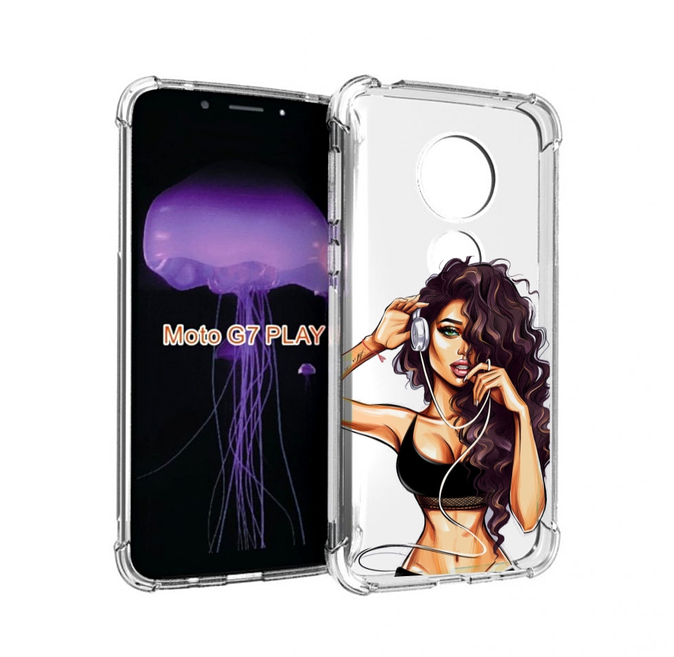 

Чехол MyPads Спортивная-девушка женский для Motorola Moto G7 Play, Прозрачный, Tocco