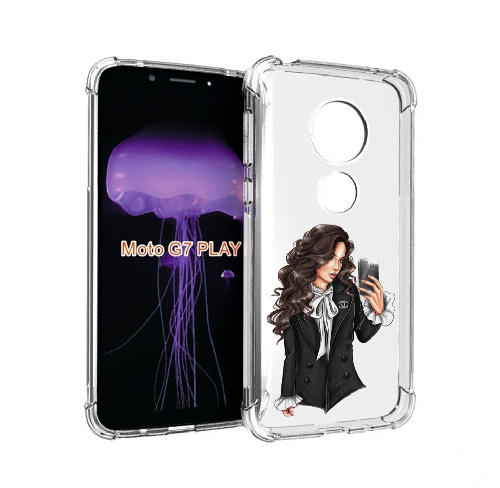 

Чехол MyPads Стильная-девушка для Motorola Moto G7 Play, Прозрачный, Tocco
