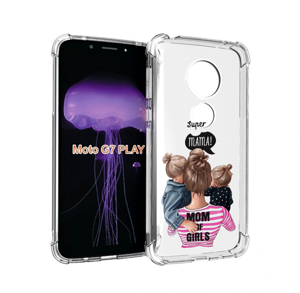 

Чехол MyPads Супер-мама-2 женский для Motorola Moto G7 Play, Прозрачный, Tocco