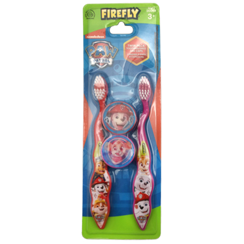 Набор детских зубных щеток Firefly Paw Patrol, от 3 лет PP-9 набор зубных щеток curaprox 2 шт cs kids duo little bacterias edition