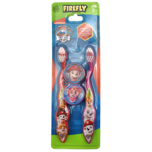 Набор детских зубных щеток Firefly Paw Patrol, от 3 лет PP-9 набор зубных щеток curaprox cs kids duo little bacterias edition зеленая и фиолетовая